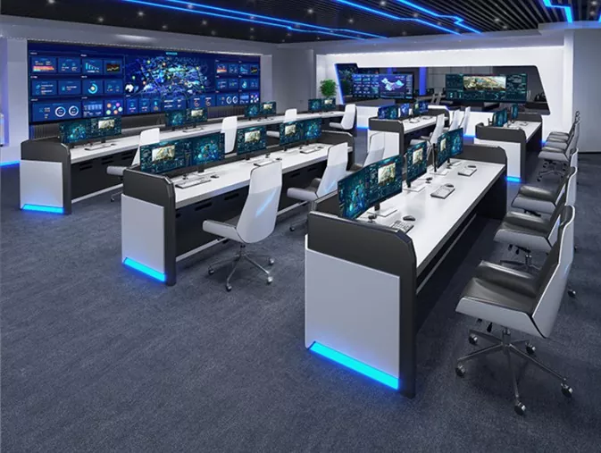 Console de monitoramento da sala de controle