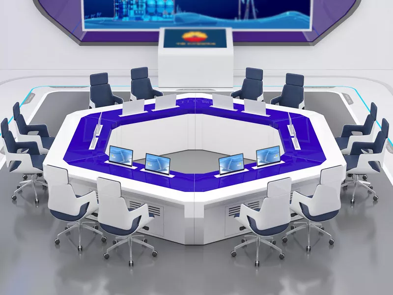 Console de monitoramento com formato irregular